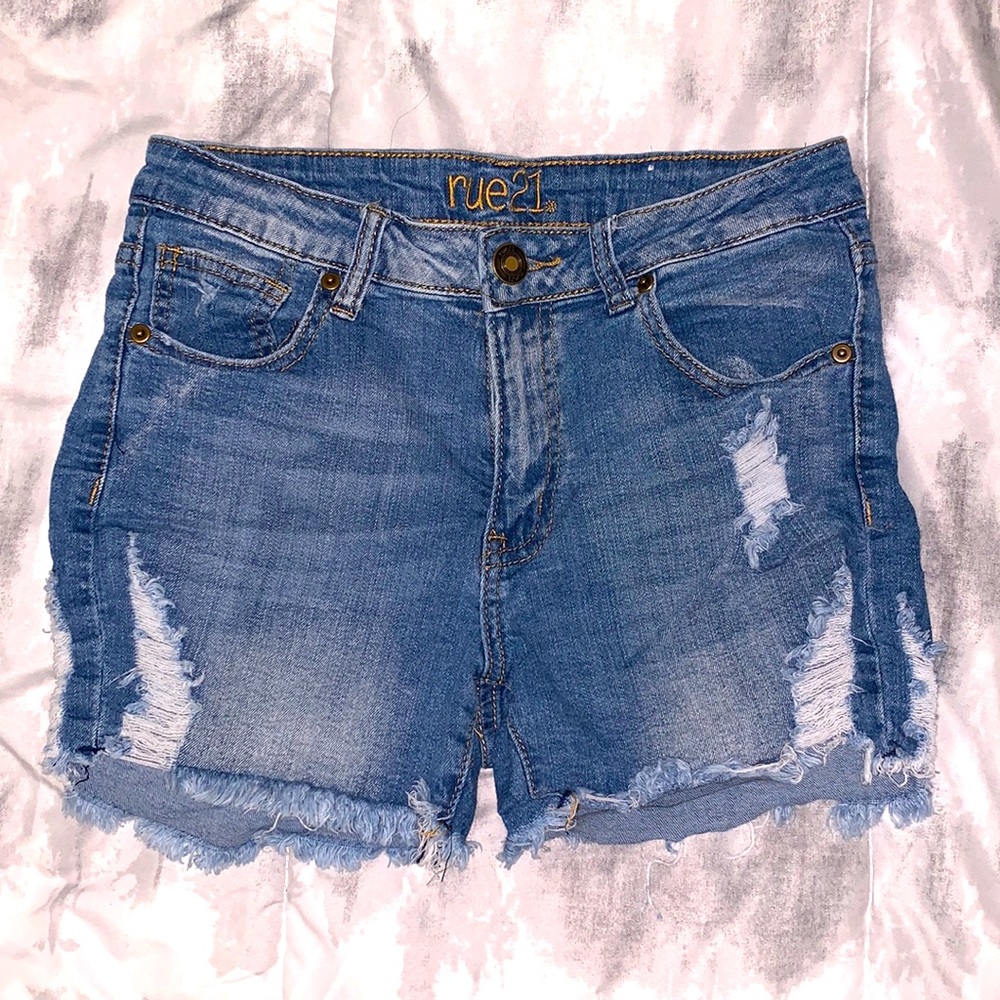Distressed Denim Short